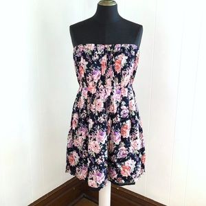 Ark & Co Floral Strapless Dress Size Medium